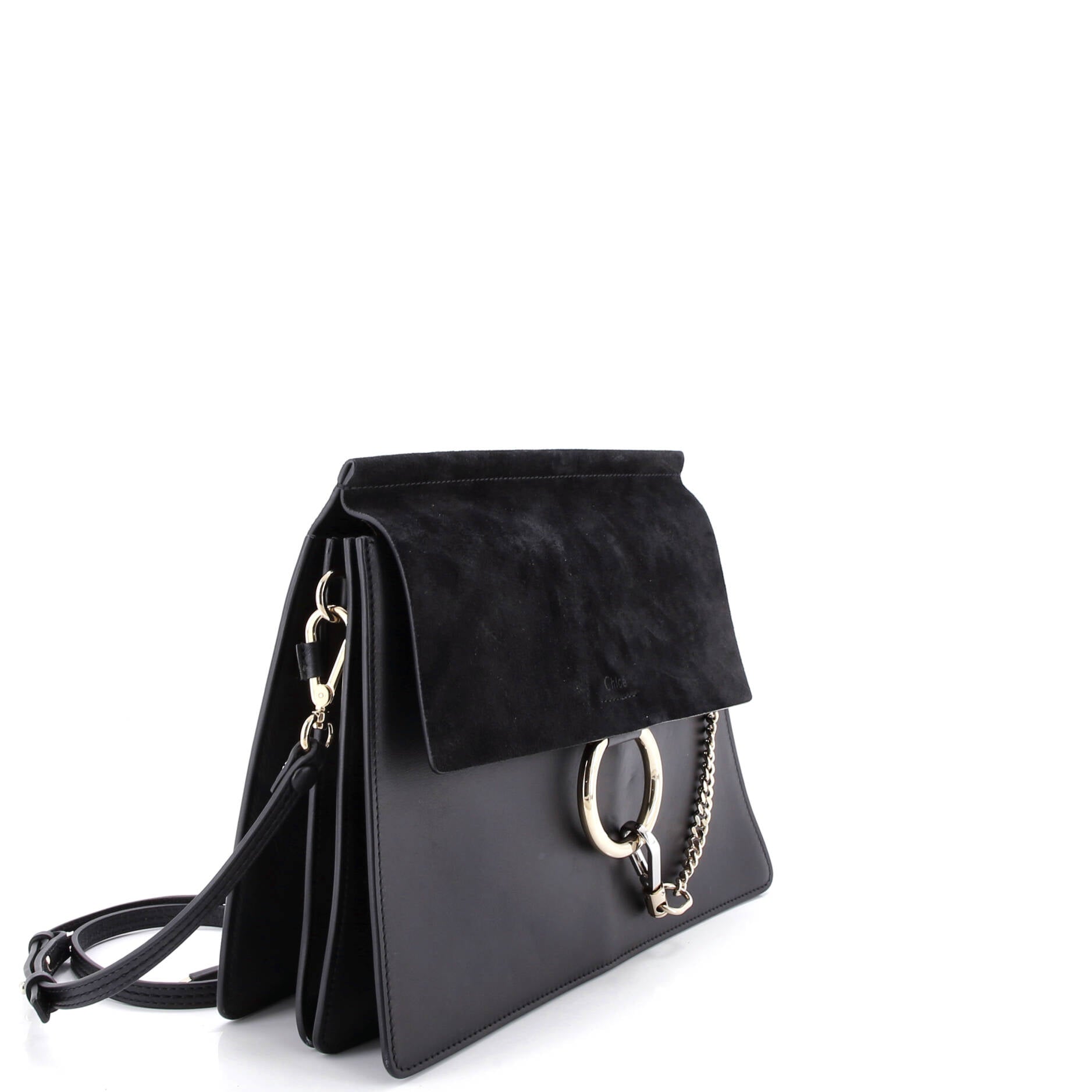 Faye Shoulder Bag Leather and Suede Medium
