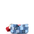 Multi Pochette Accessoires Damier and Monogram Patchwork Denim