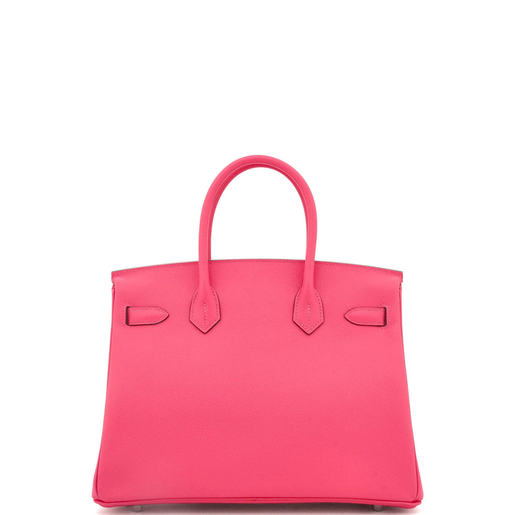 Birkin Handbag Rose Mexico Epsom with Palladium Hardware 30