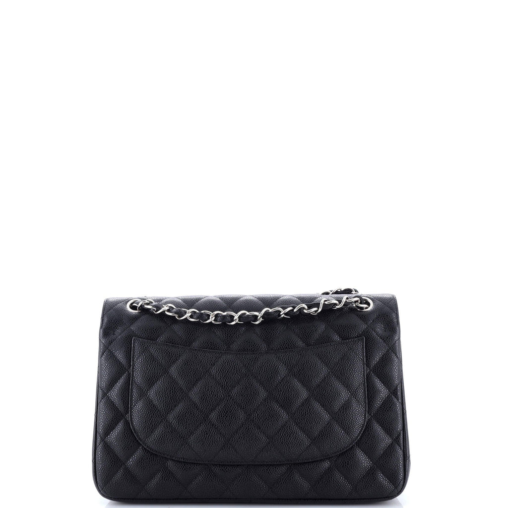 Classic Double Flap Bag Quilted Caviar Jumbo