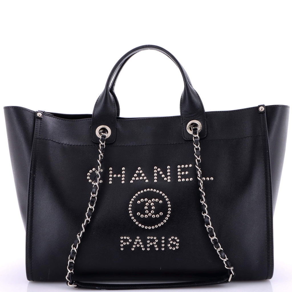 Deauville Tote Studded Caviar Medium