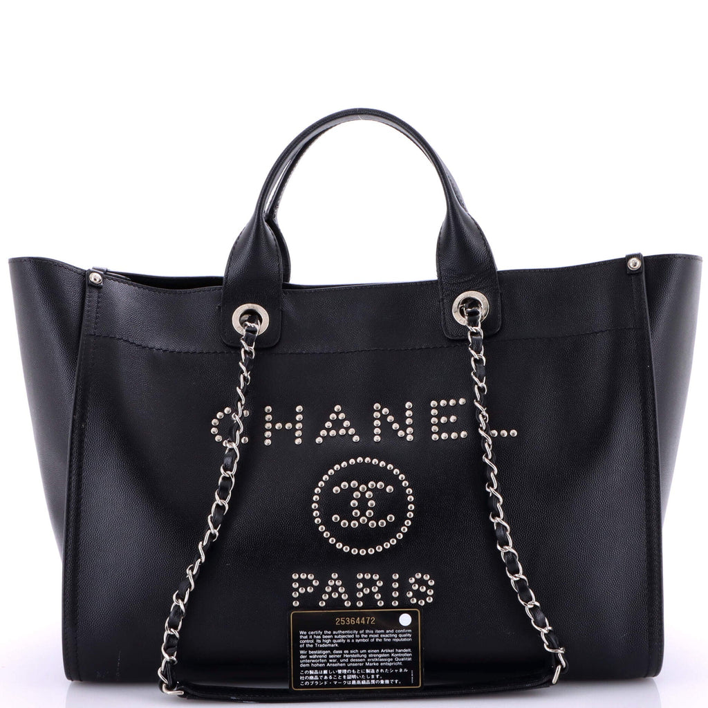 Deauville Tote Studded Caviar Medium
