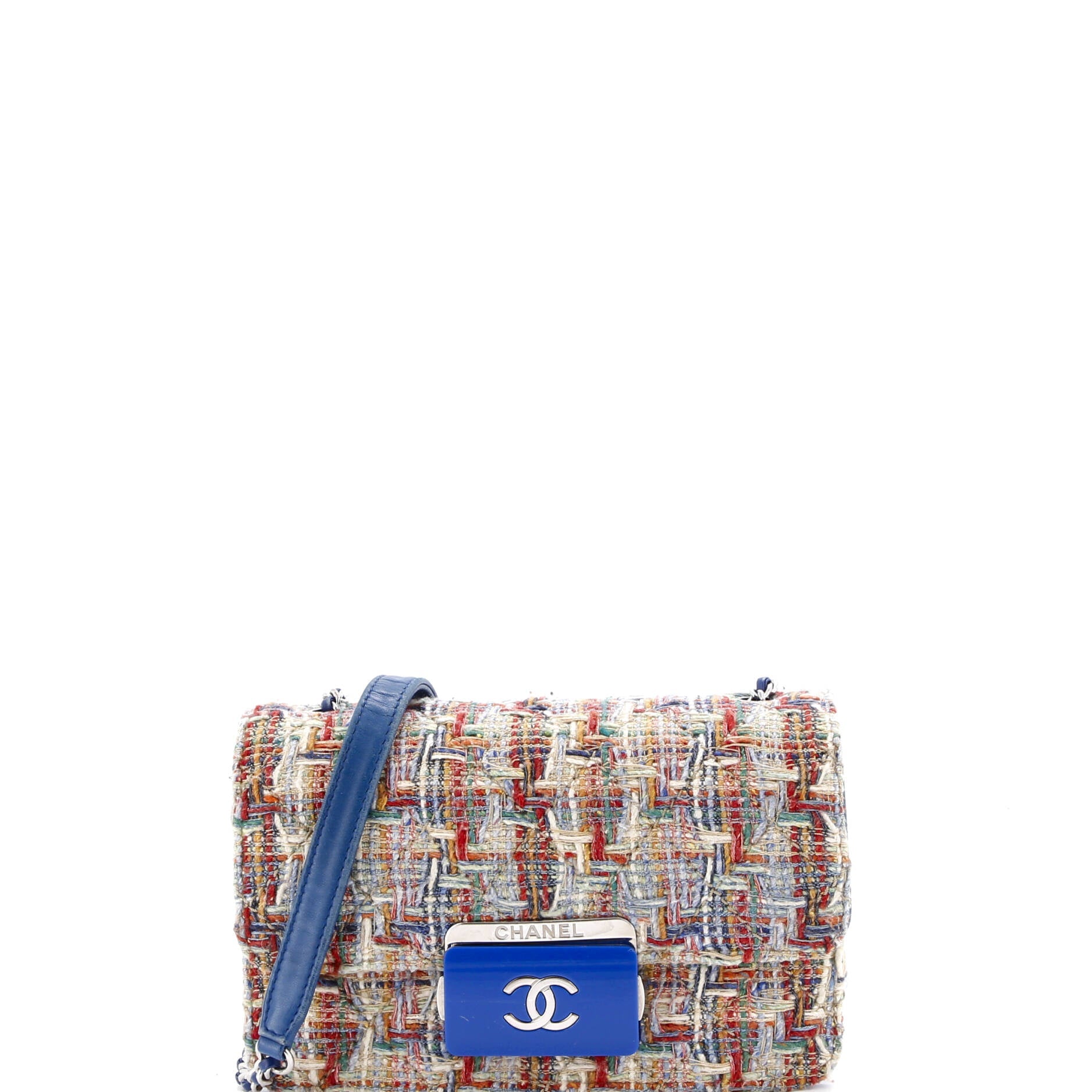 Beauty Lock Flap Bag Quilted Tweed Mini