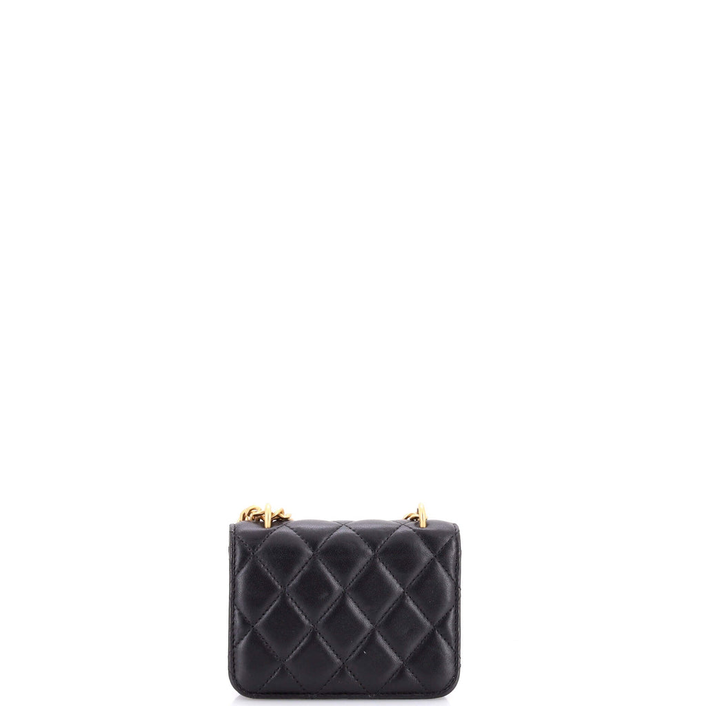 Sweet Camellia Flap Clutch with Chain Quilted Lambskin Mini