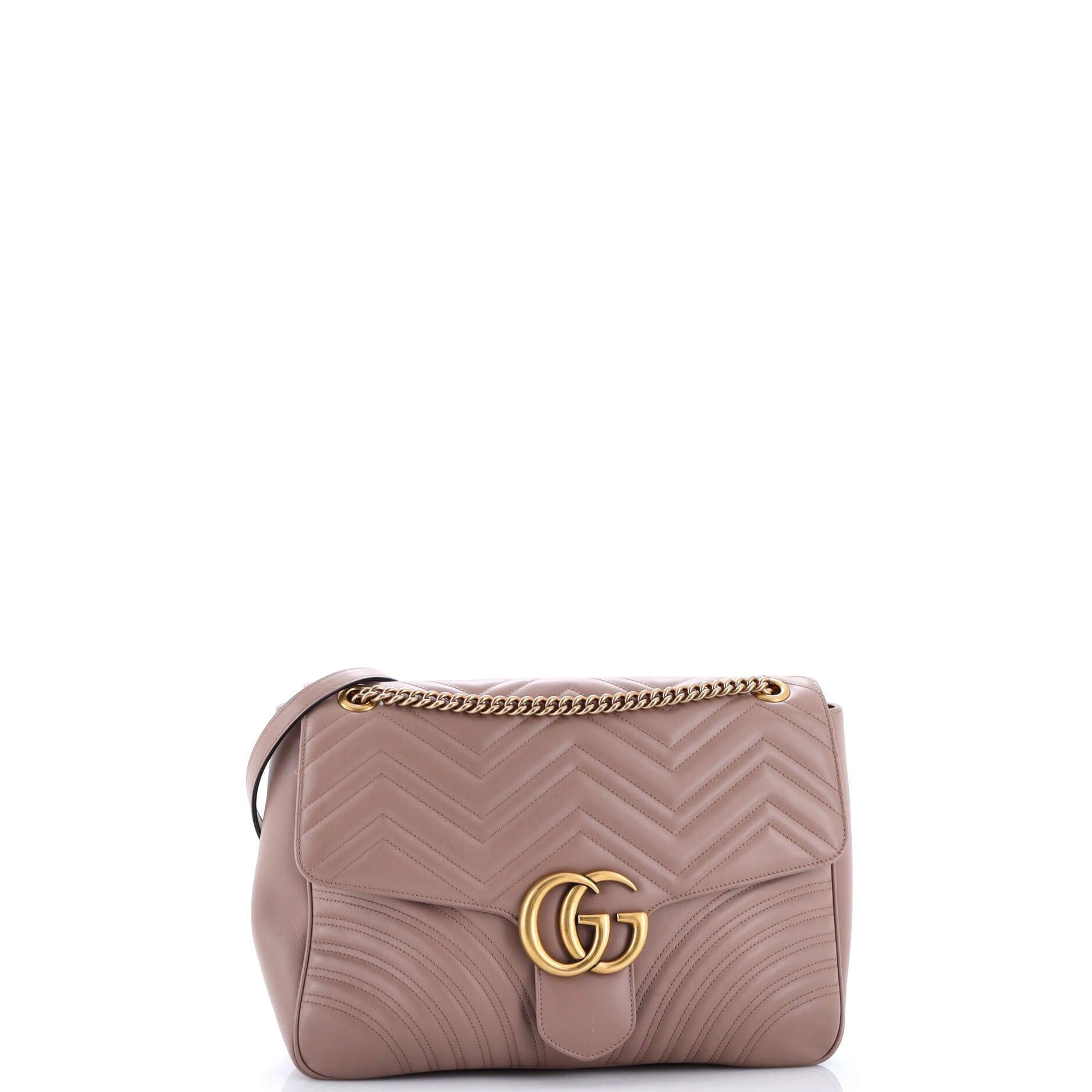 GG Marmont Flap Bag Matelasse Leather Large