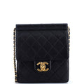 Pearl Chain Flap Bag Quilted Lambskin Small