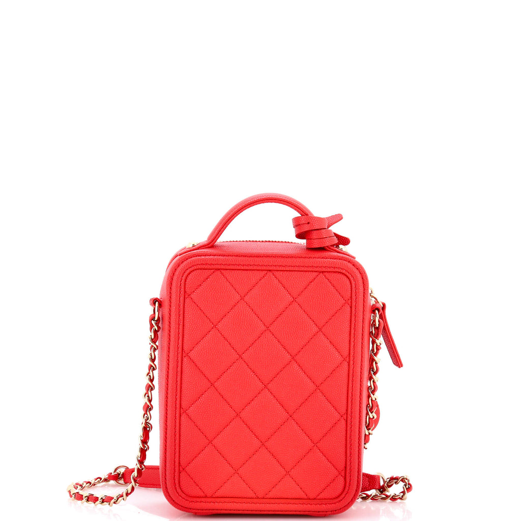 Filigree Vertical Vanity Case Quilted Caviar
