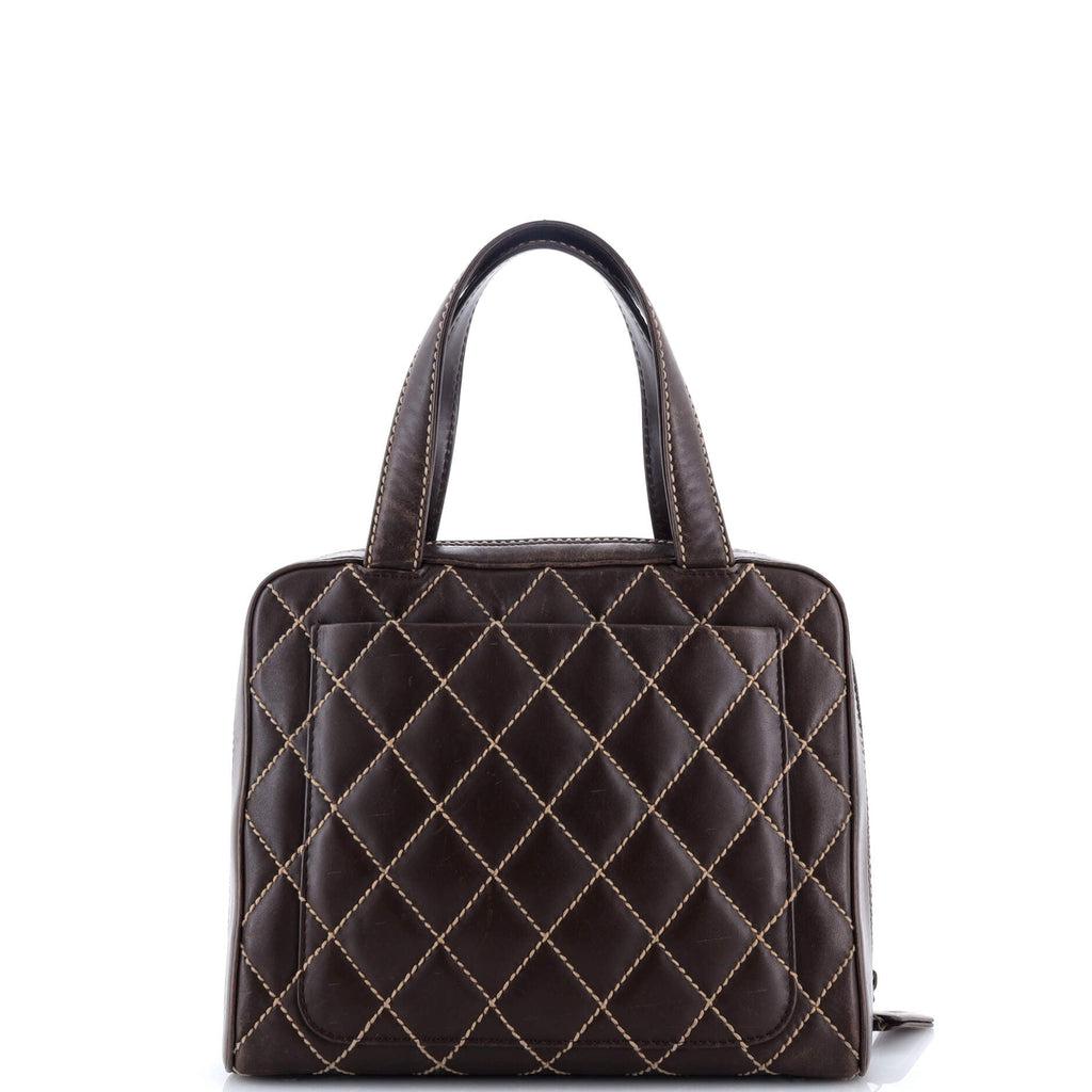 Surpique Zip Around Satchel Quilted Leather Medium