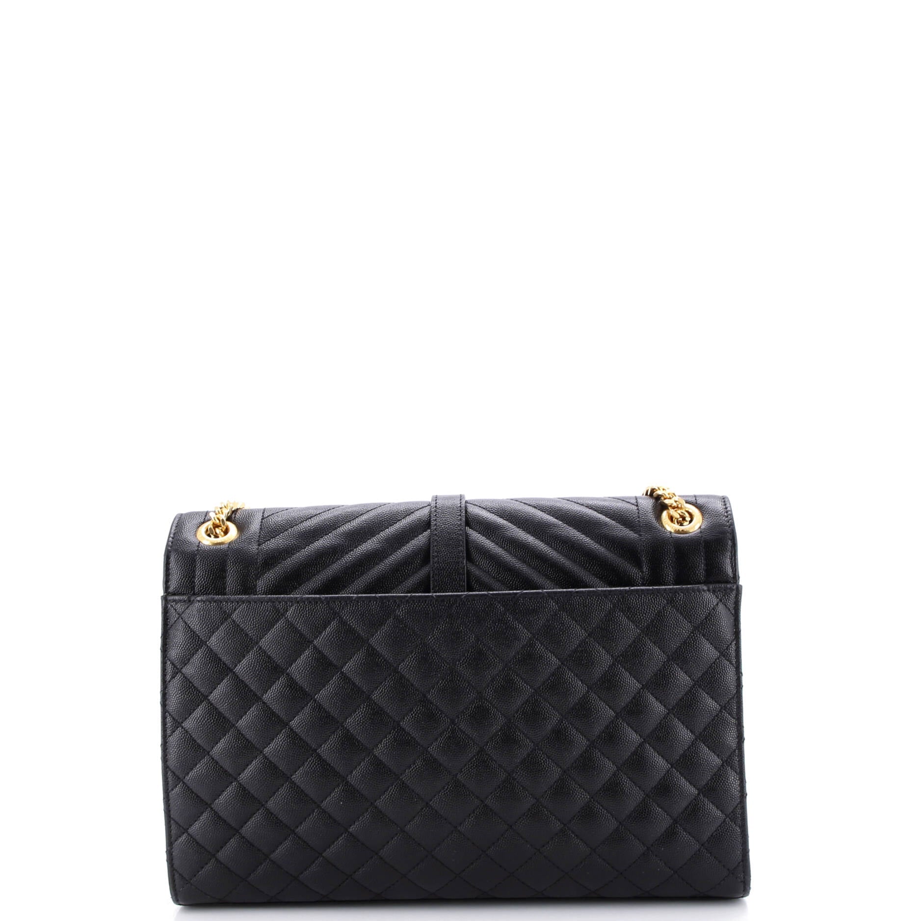 Classic Monogram Envelope Satchel Mixed Matelasse Leather Large