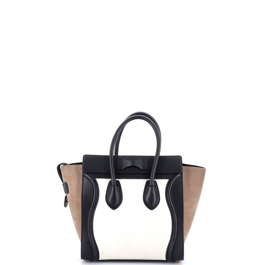 Luggage Bag Canvas and Leather Mini