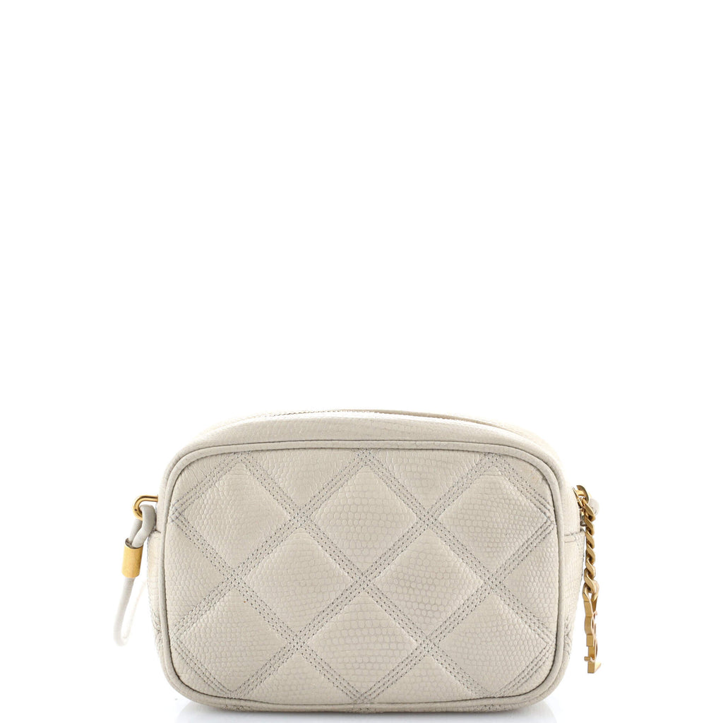Becky Camera Bag Quilted Lizard Embossed