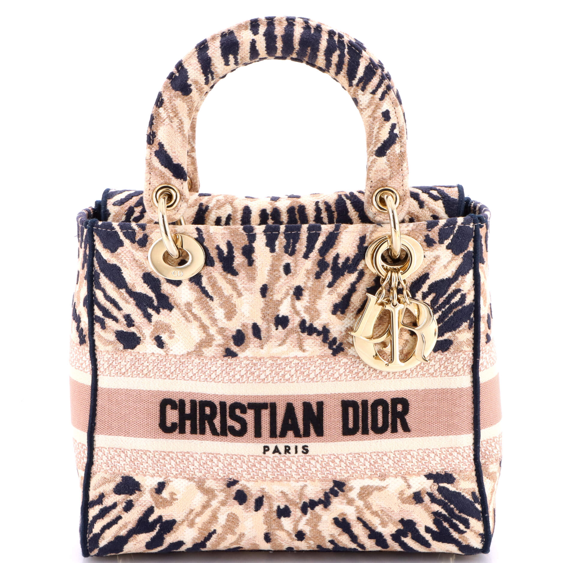 Lady D-Lite Bag Embroidered Canvas Medium