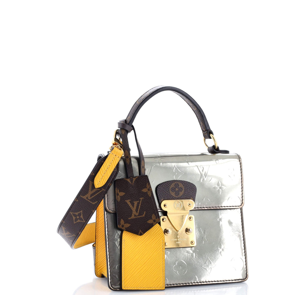 Spring Street NM Handbag Monogram Vernis with Monogram Canvas and Epi Leather