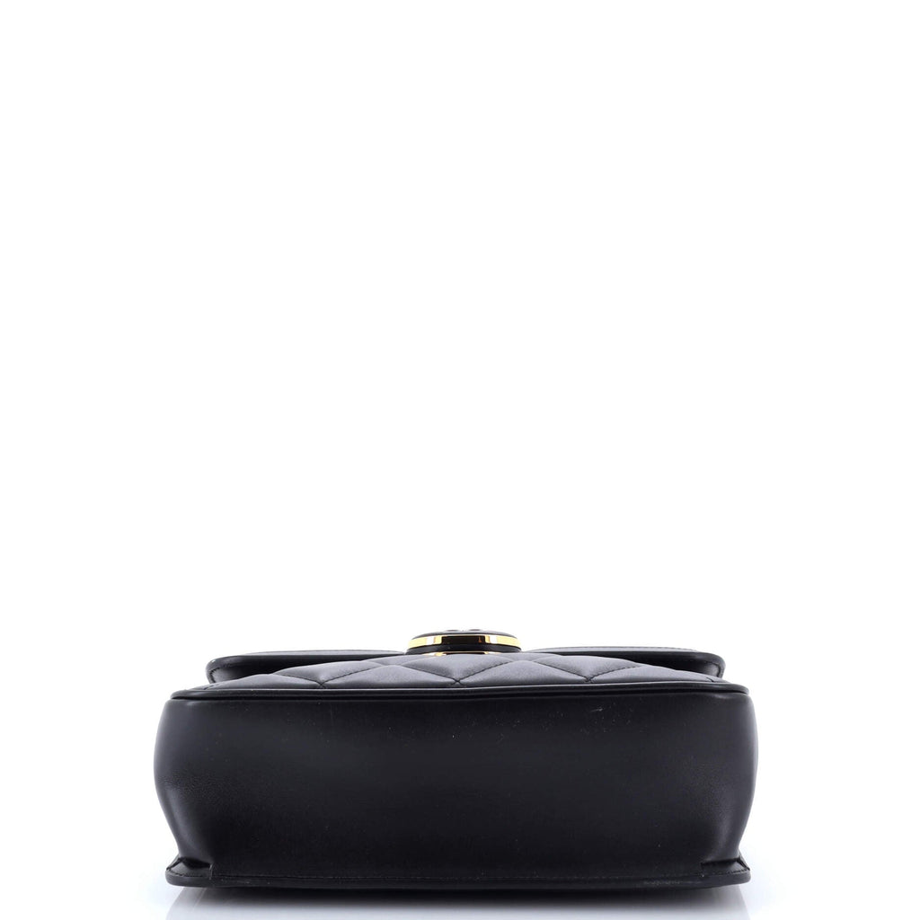 Deco Chain Flap Bag Mixed Matelasse Leather Small