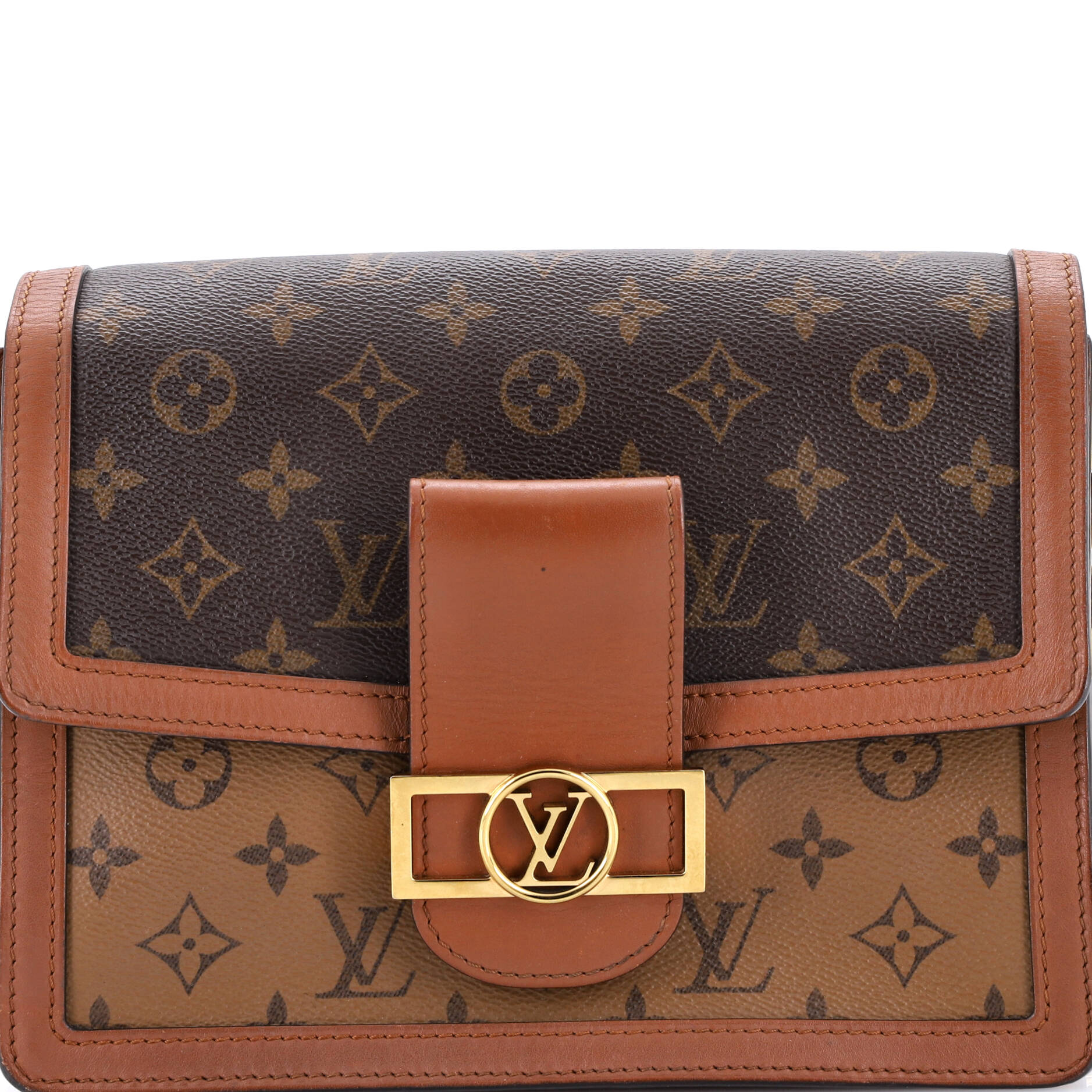 Dauphine Shoulder Bag Reverse Monogram Canvas MM