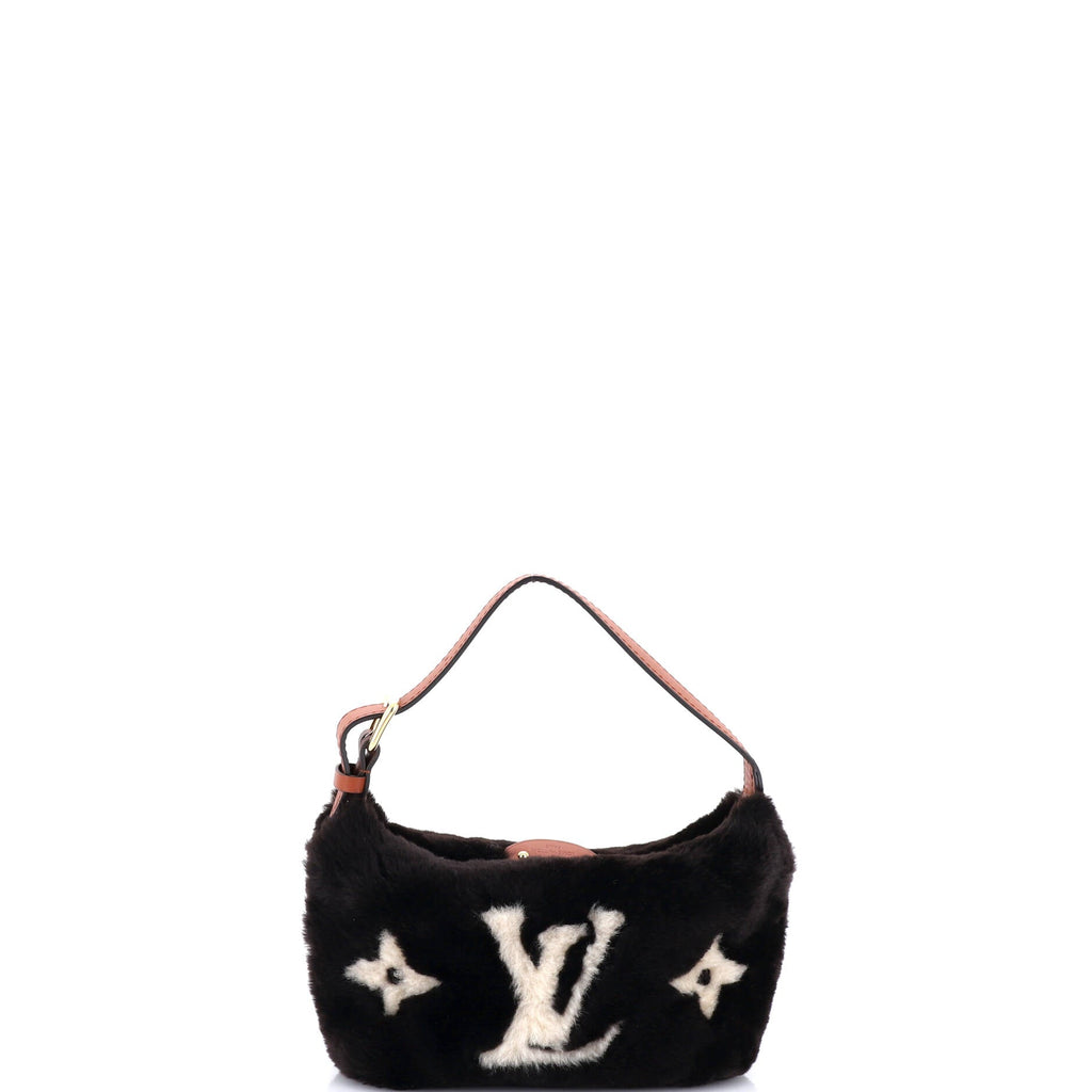 Hills Pochette Monogram Giant Teddy Fleece