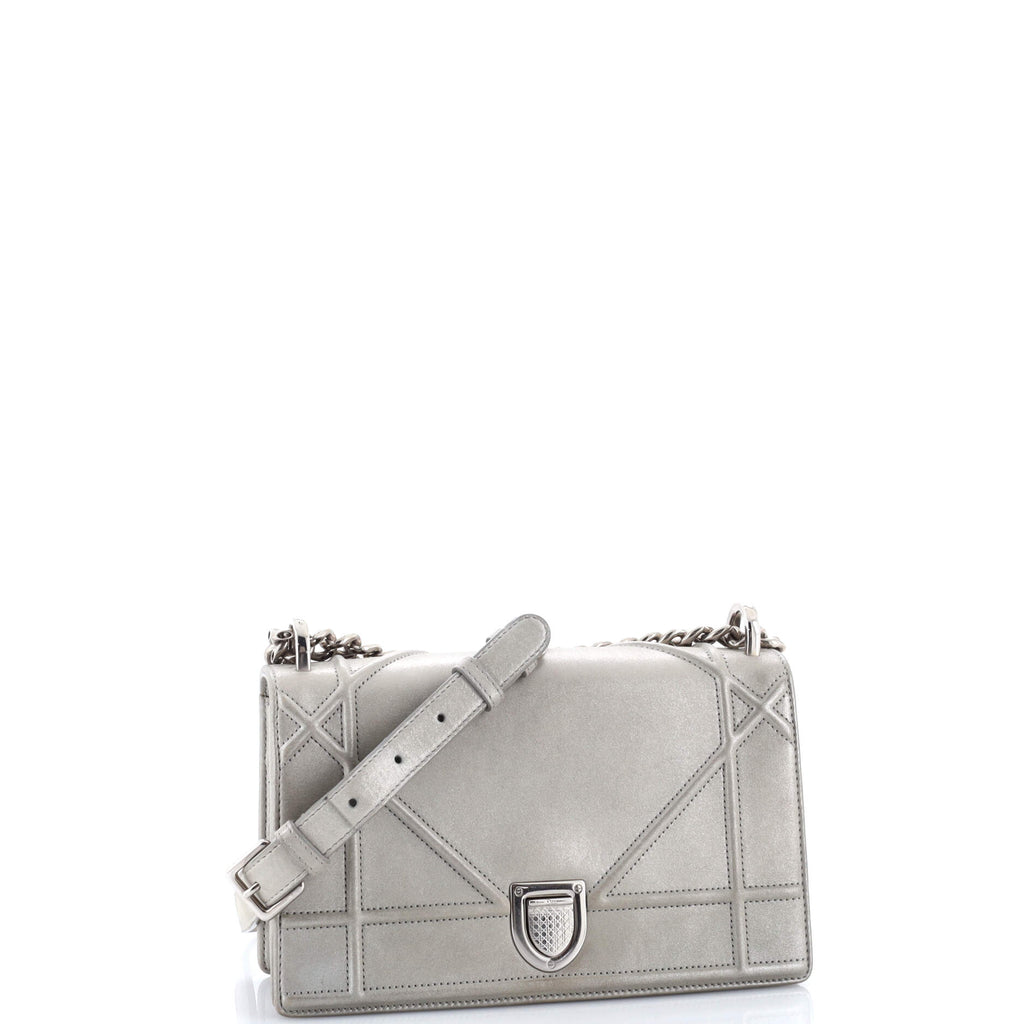 Diorama Flap Bag Iridescent Nubuck Small