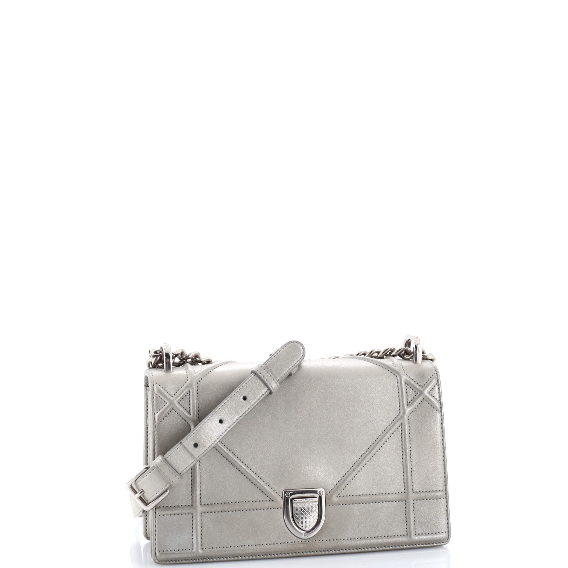 Diorama Flap Bag Iridescent Nubuck Small