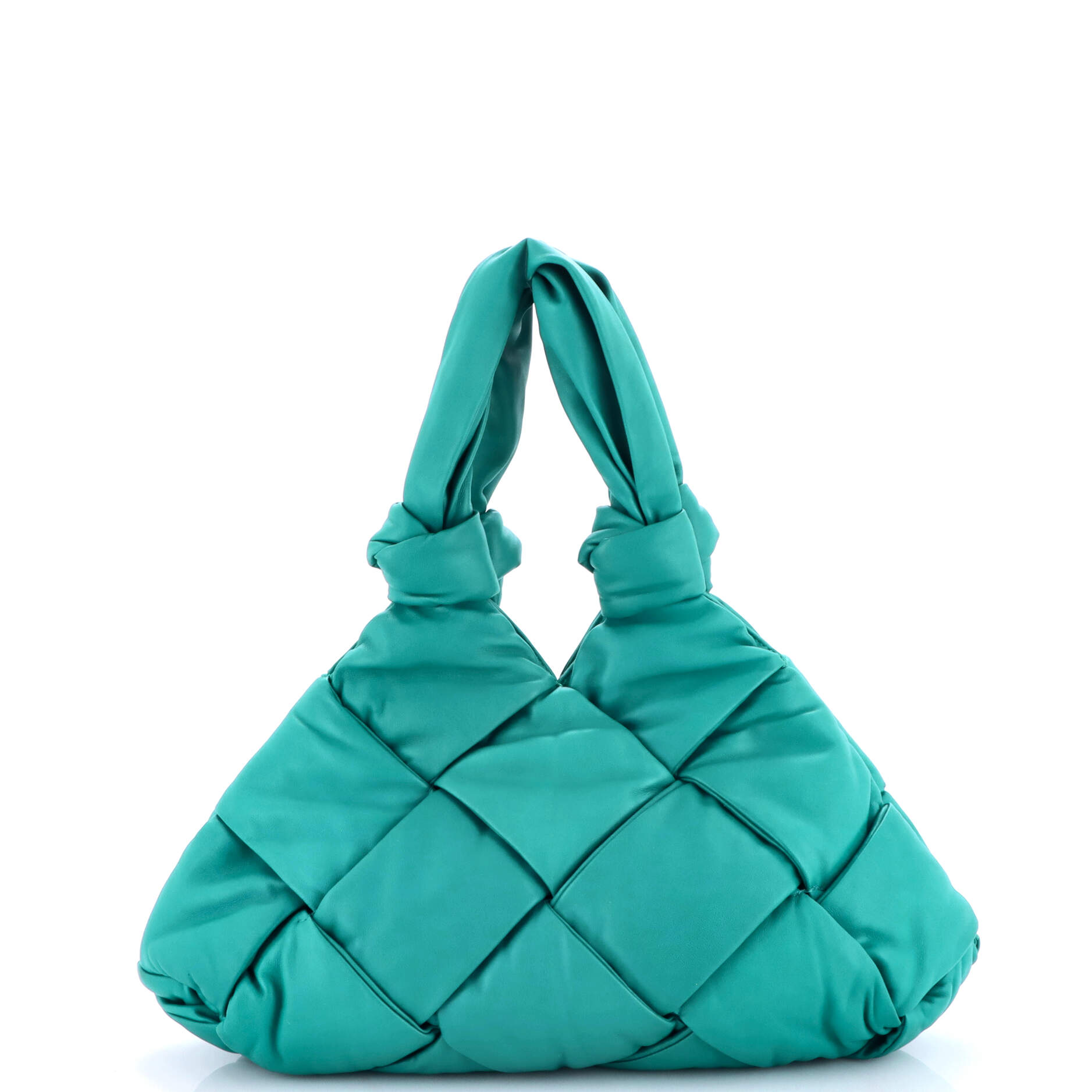 Padded Lock Bag Maxi Intrecciato Leather