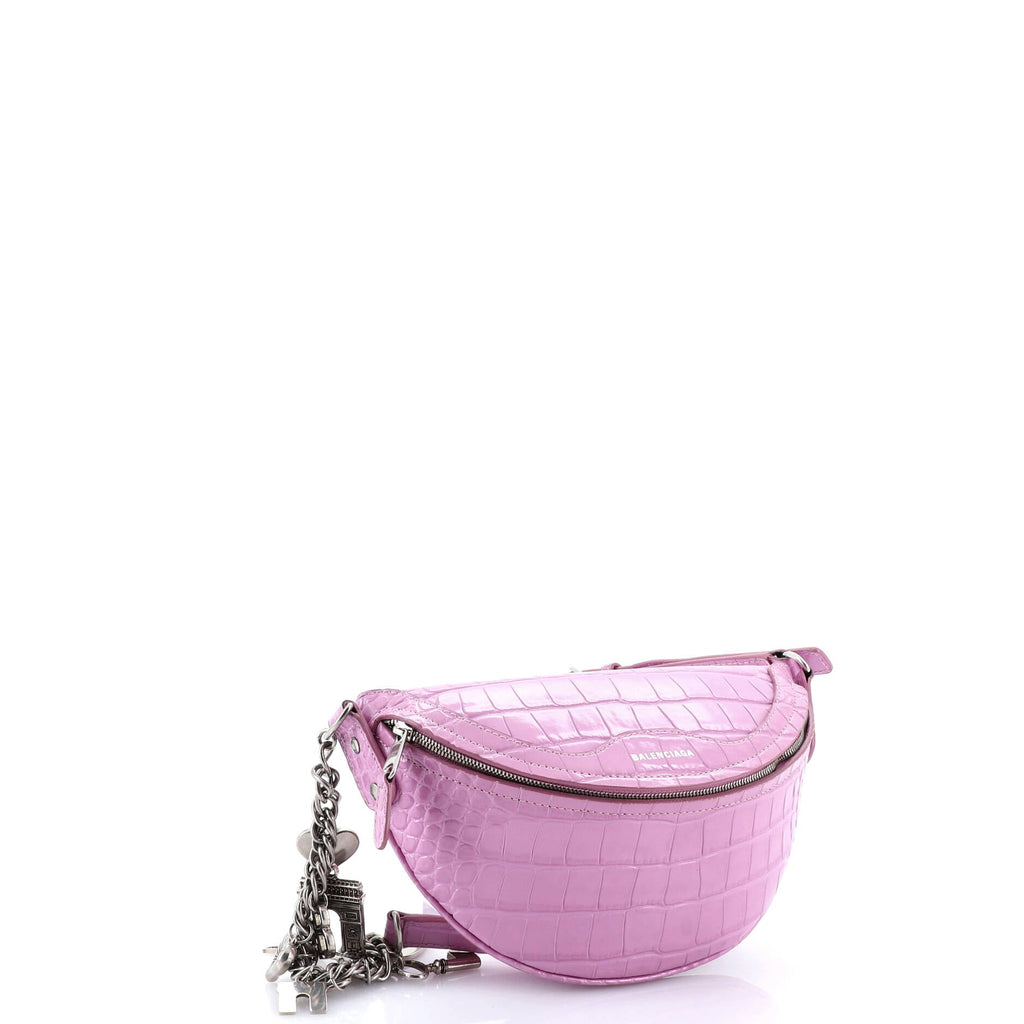 Souvenir Belt Bag Crocodile Embossed Leather XXS