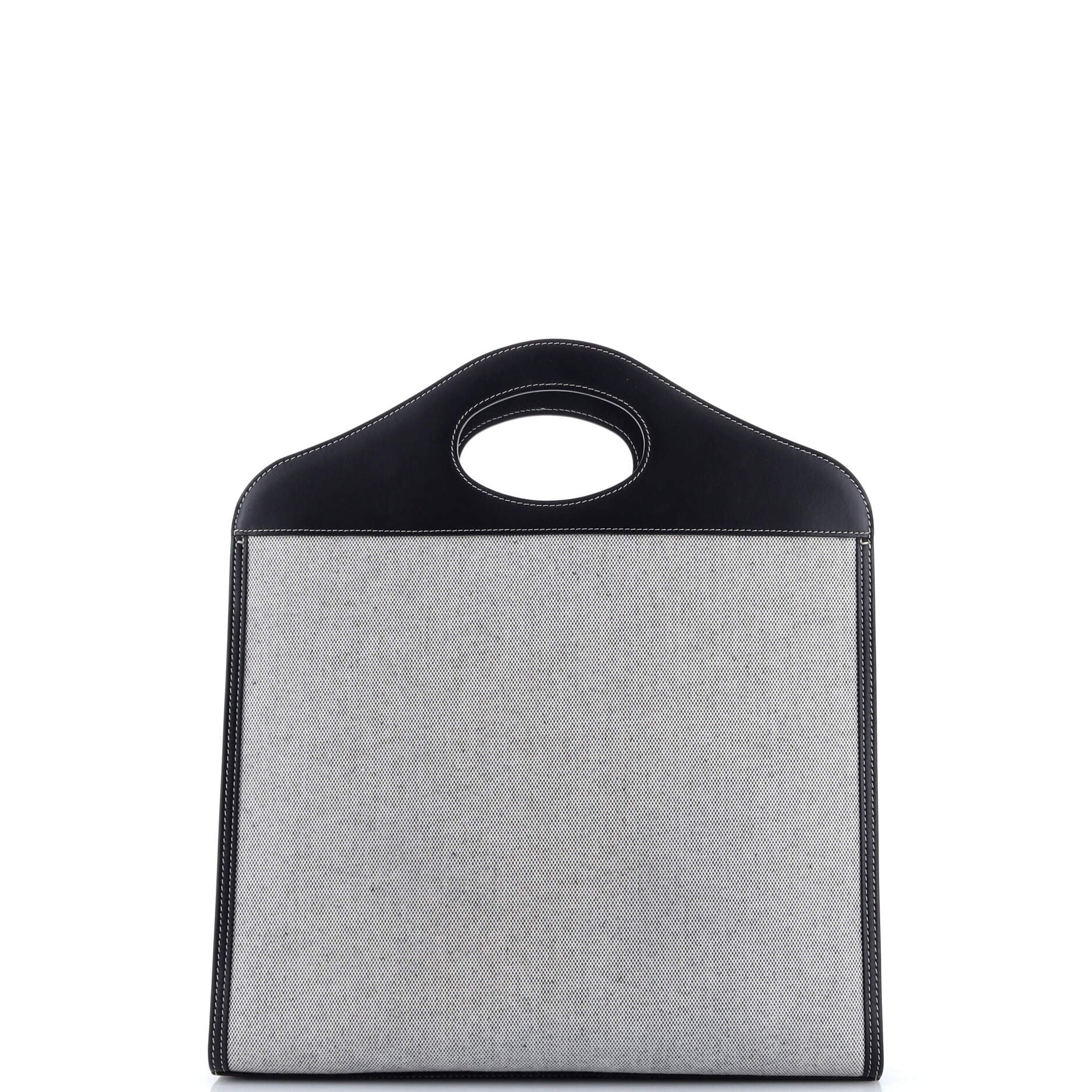 Logo Pocket Tote Canvas with Leather Medium