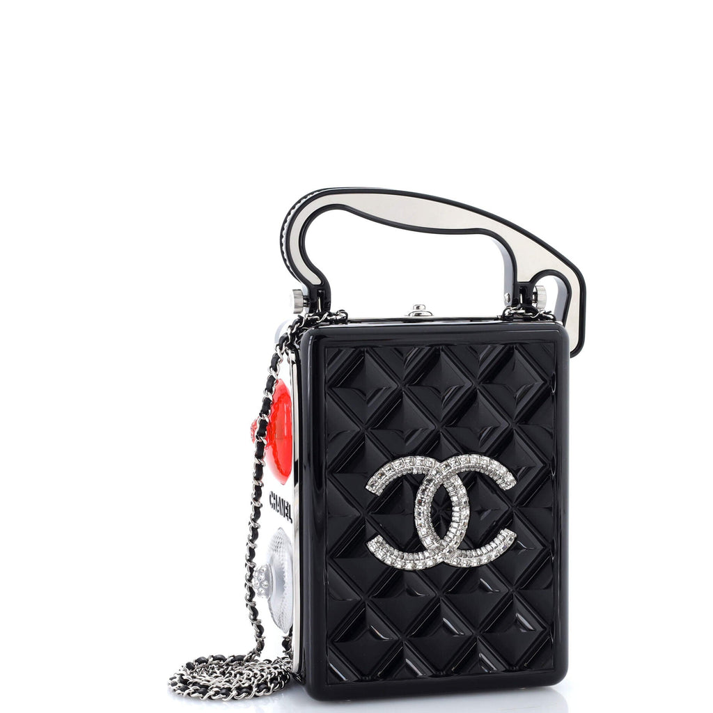 Traffic Light Minaudiere Resin with Metal and Crystals