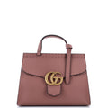 GG Marmont Top Handle Bag Leather Small