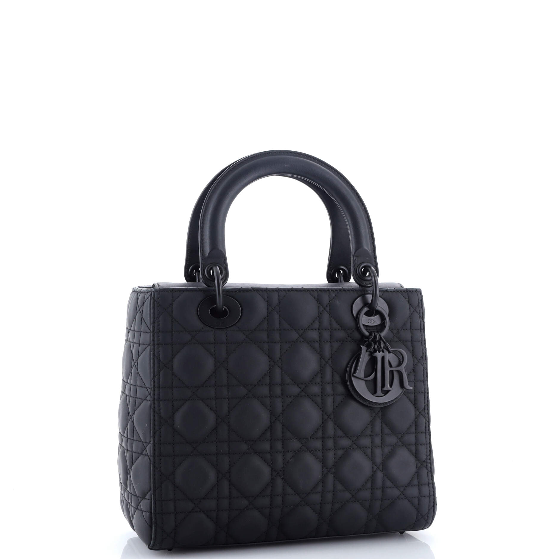 Ultra Matte Lady Dior Bag Cannage Quilt Calfskin Medium