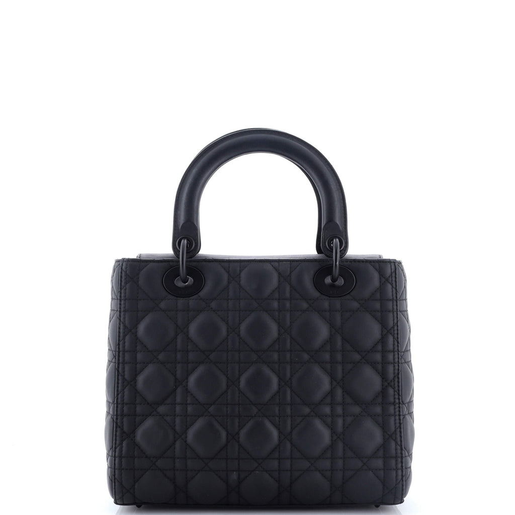Ultra Matte Lady Dior Bag Cannage Quilt Calfskin Medium