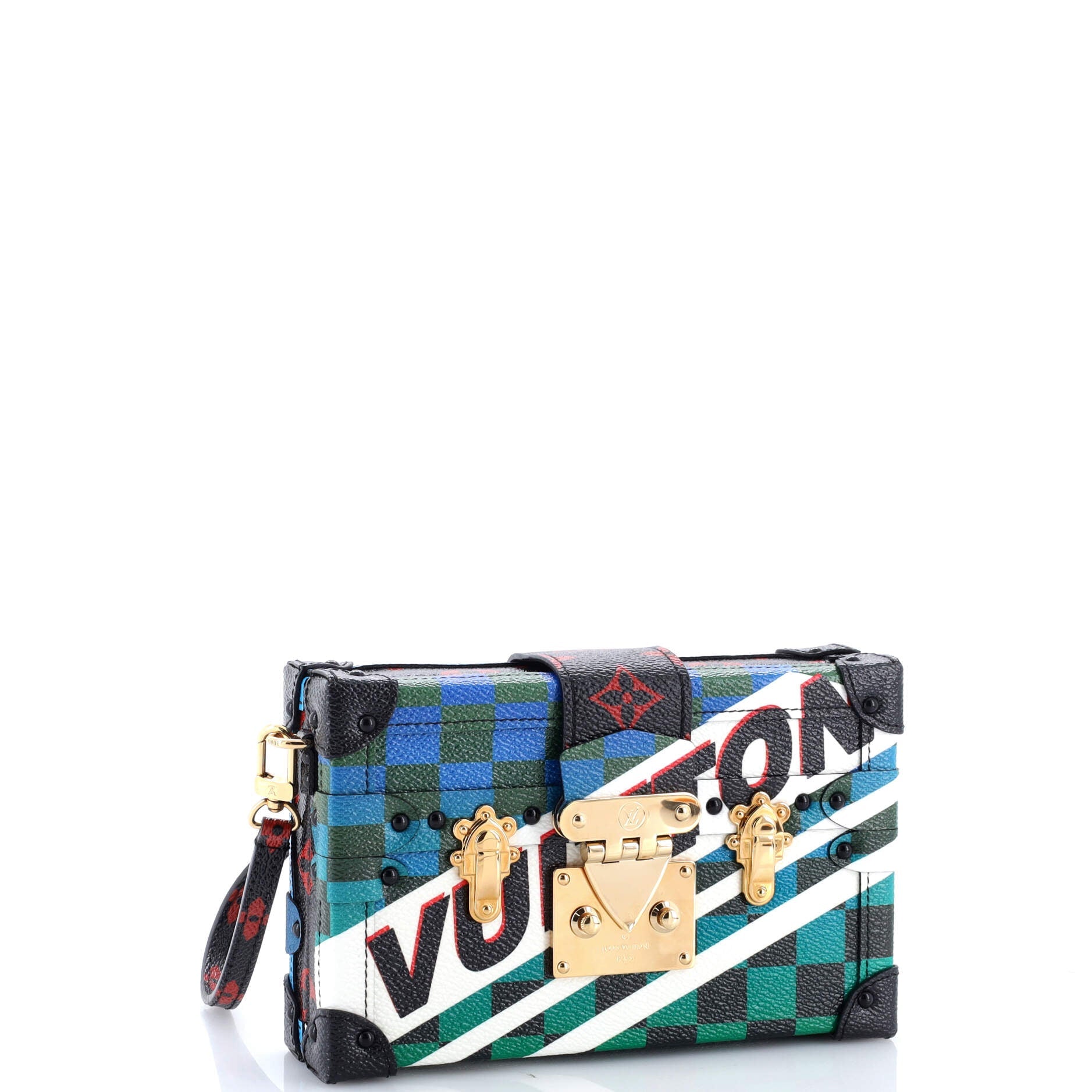Petite Malle Handbag Limited Edition Race Print Canvas