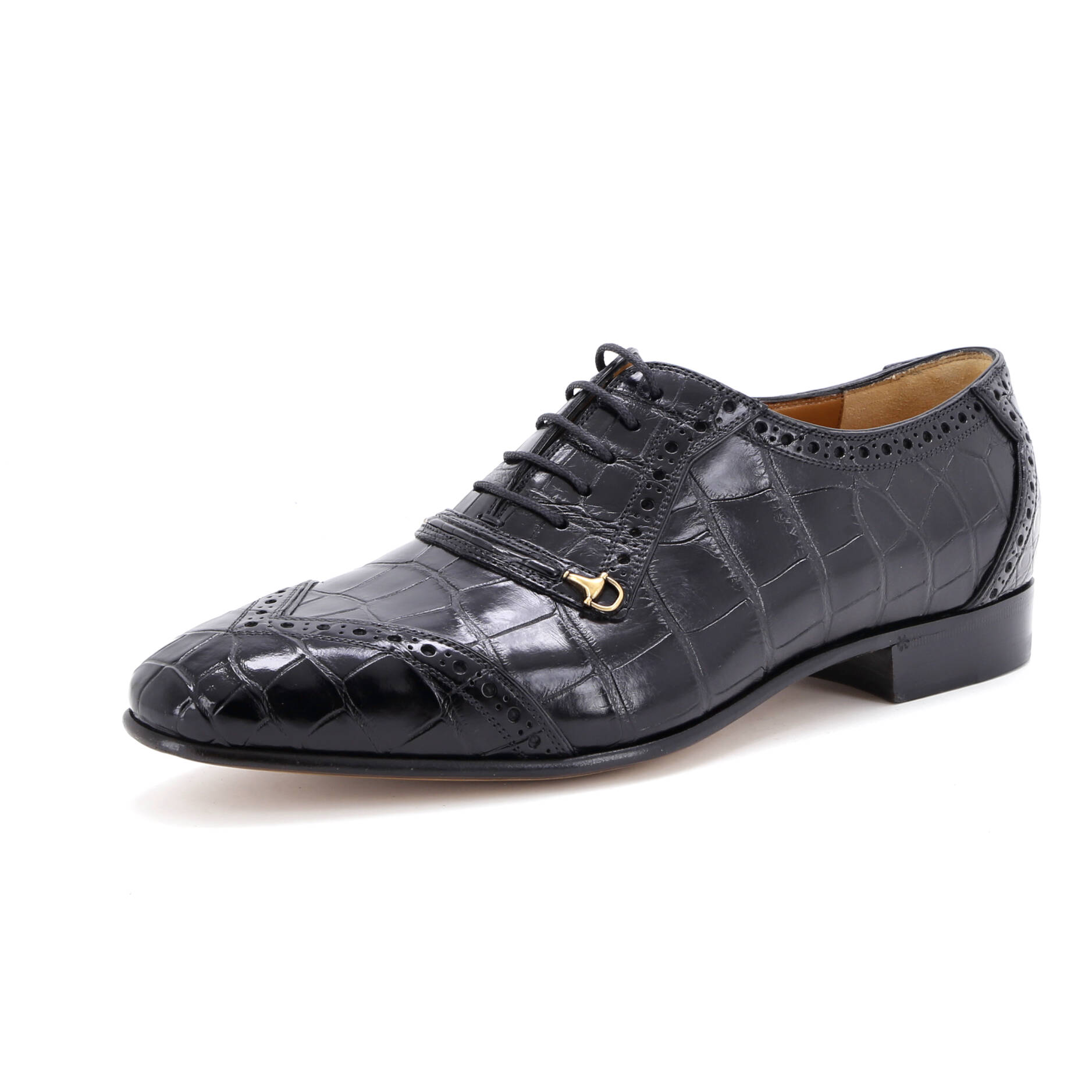 Men's Horsebit Lace Up Oxfords Alligator