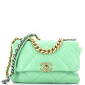19 Flap Bag Quilted Leather Large