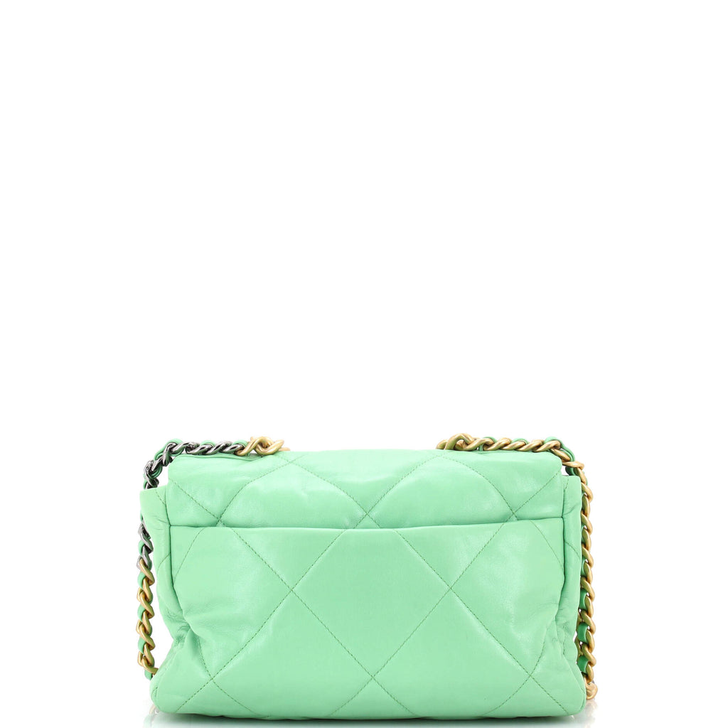 19 Flap Bag Quilted Leather Large