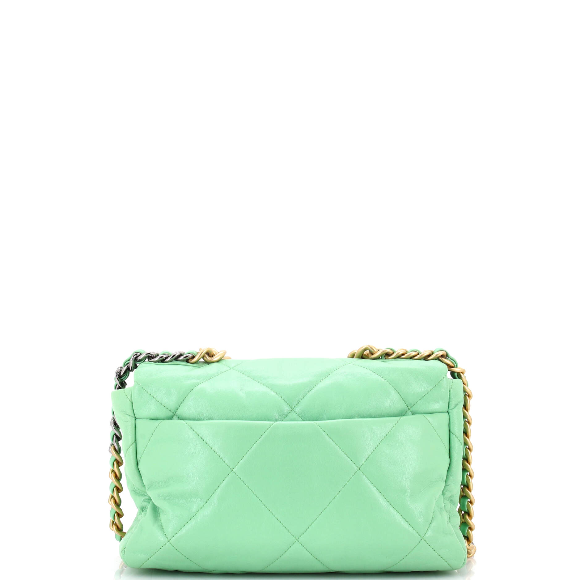 19 Flap Bag Quilted Leather Large