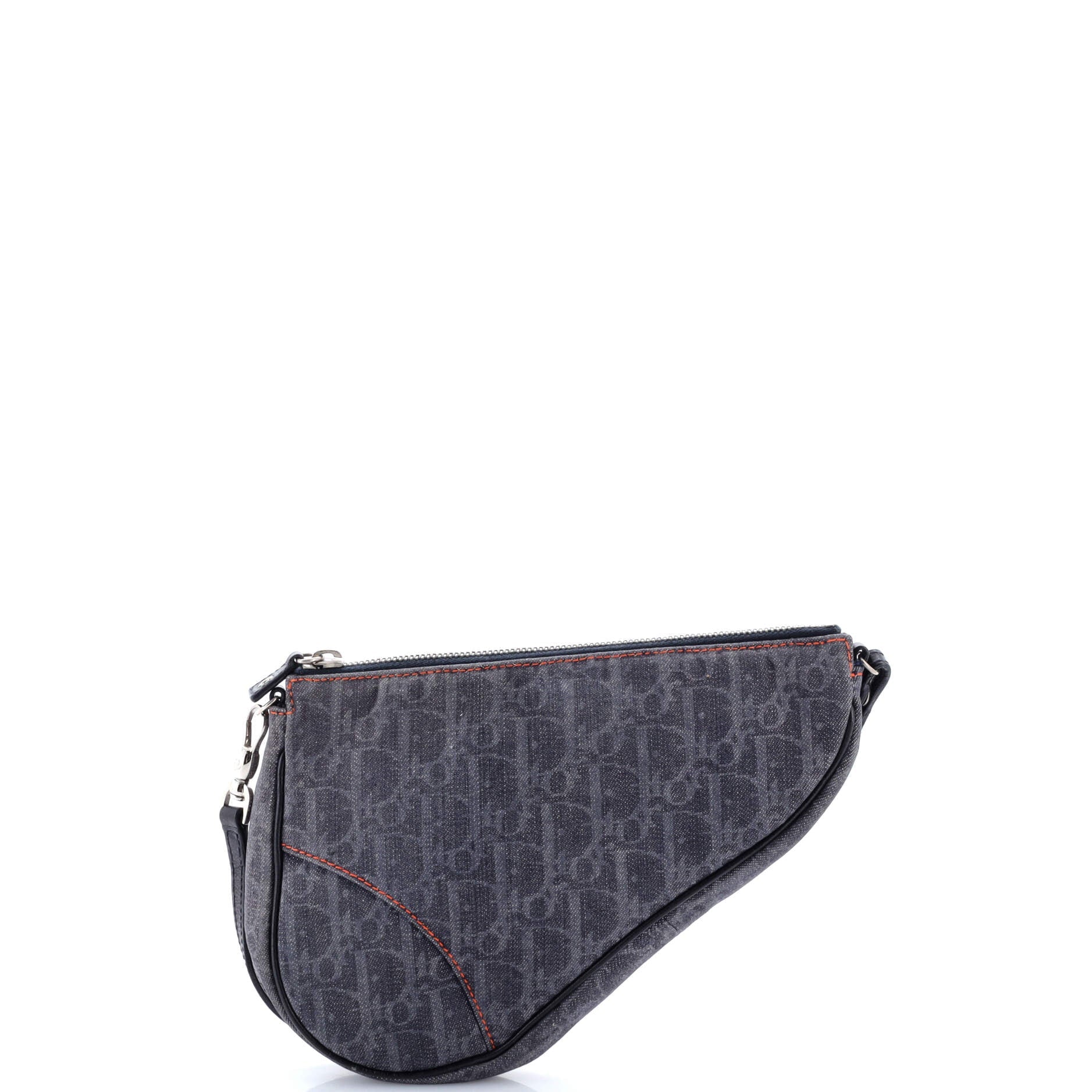 Vintage Saddle Bag Diorissimo Denim Mini