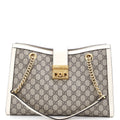 Padlock Chain Tote GG Coated Canvas with Leather Medium
