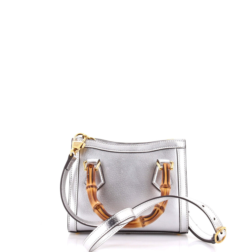 Diana NM Bamboo Handle Tote Leather Mini