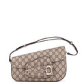 Horsebit 1955 Asymmetric Shoulder Bag GG Coated Canvas Small