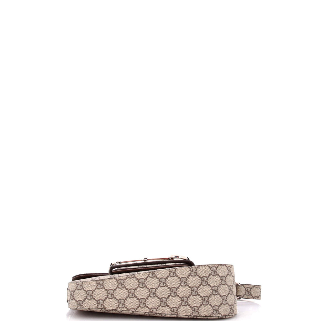 Horsebit 1955 Asymmetric Shoulder Bag GG Coated Canvas Small