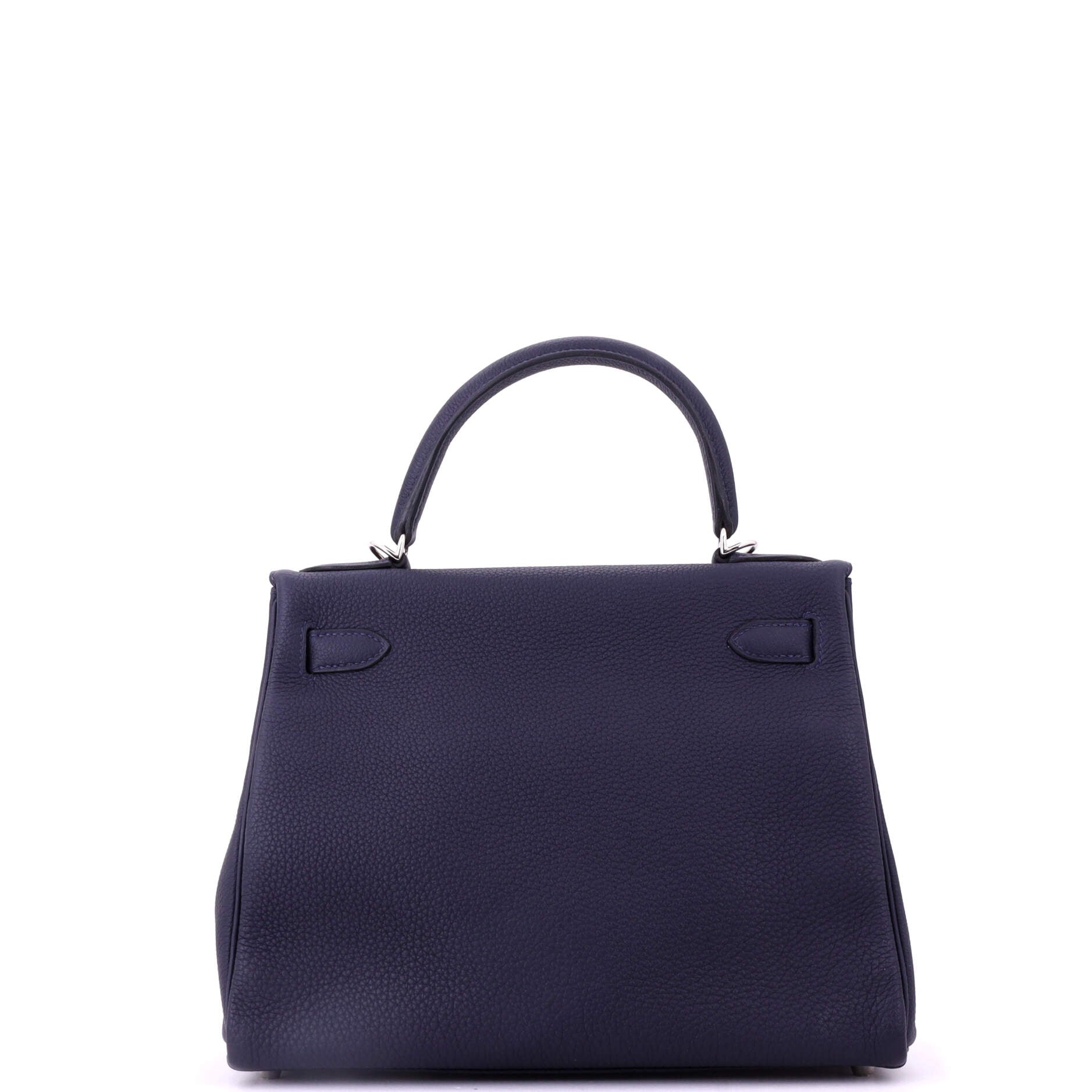 Kelly Handbag Bleu Nuit Togo with Palladium Hardware 28