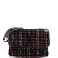 Niki Chain Flap Bag Matelasse Chevron Tweed Medium