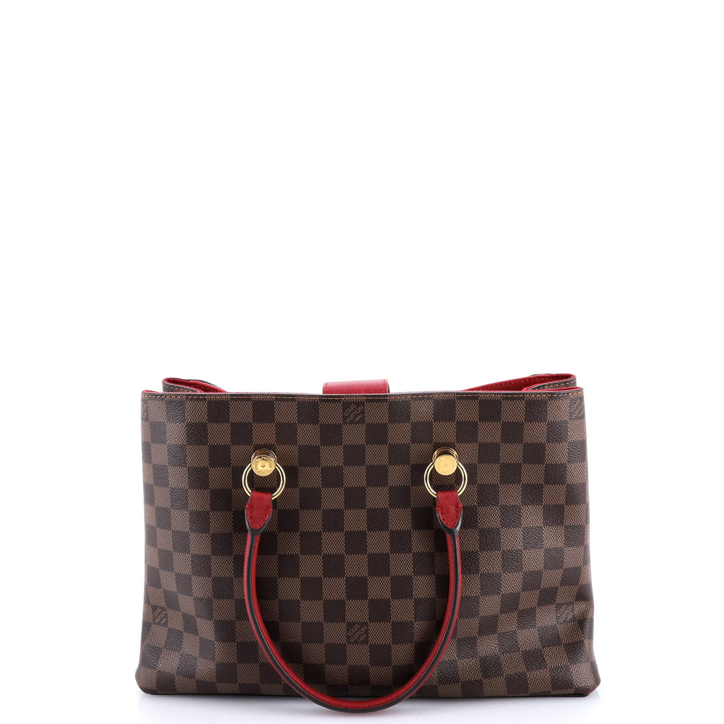LV Riverside Handbag Damier with Leather