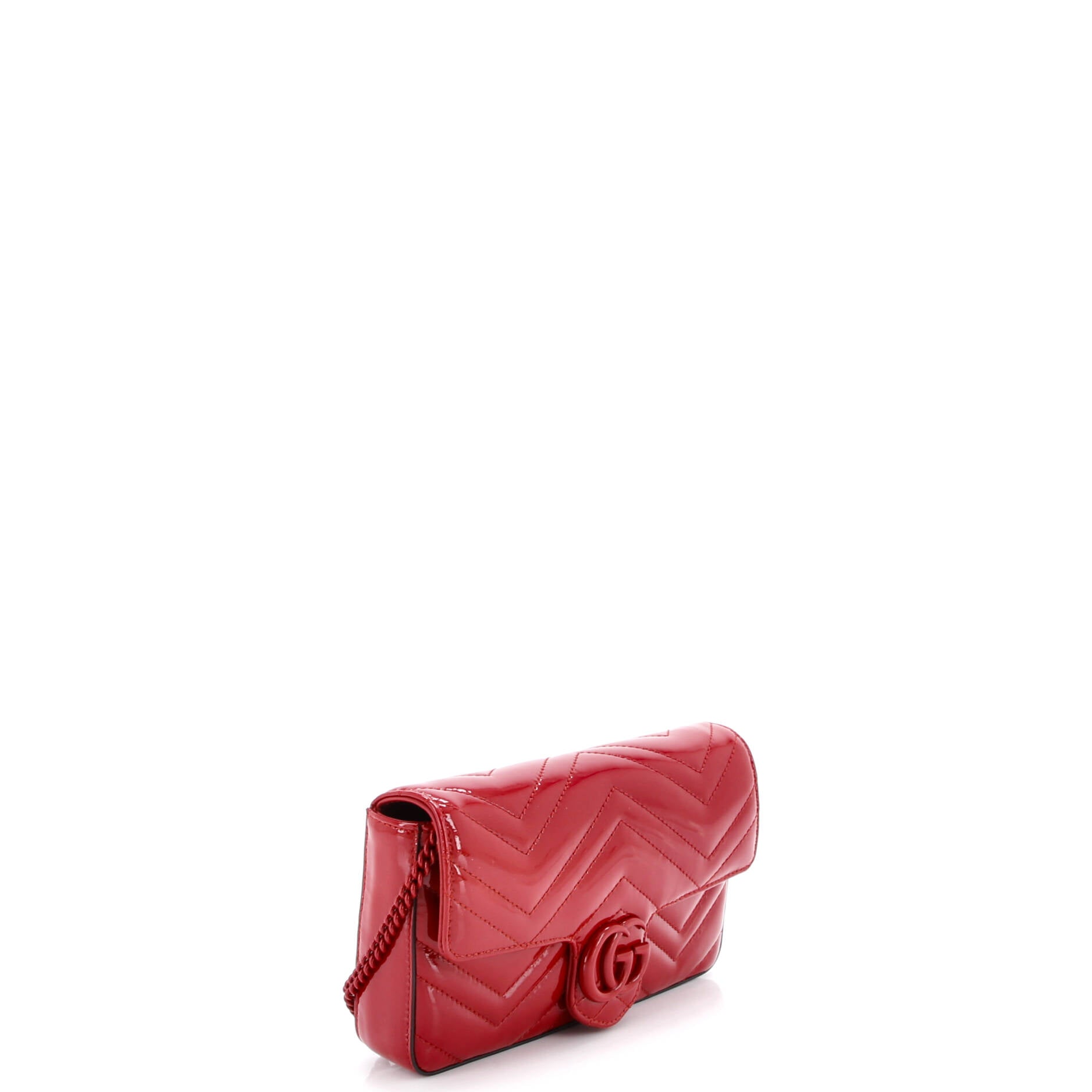 GG Marmont Flap Bag Matelasse Patent Mini