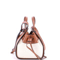 Hammock Bag Leather and Anagram Jacquard Mini