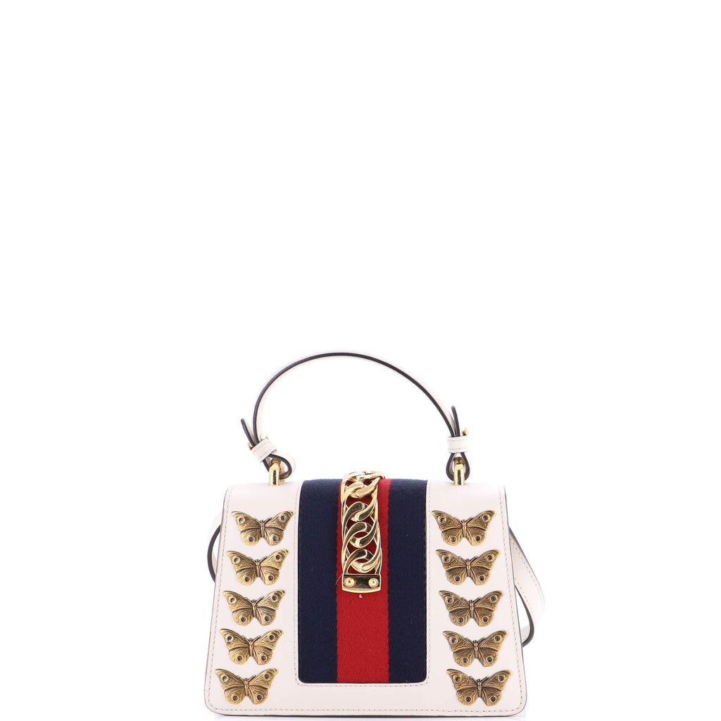 Sylvie Top Handle Bag Embellished Leather Mini