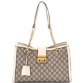 Padlock Chain Tote GG Coated Canvas with Leather Medium