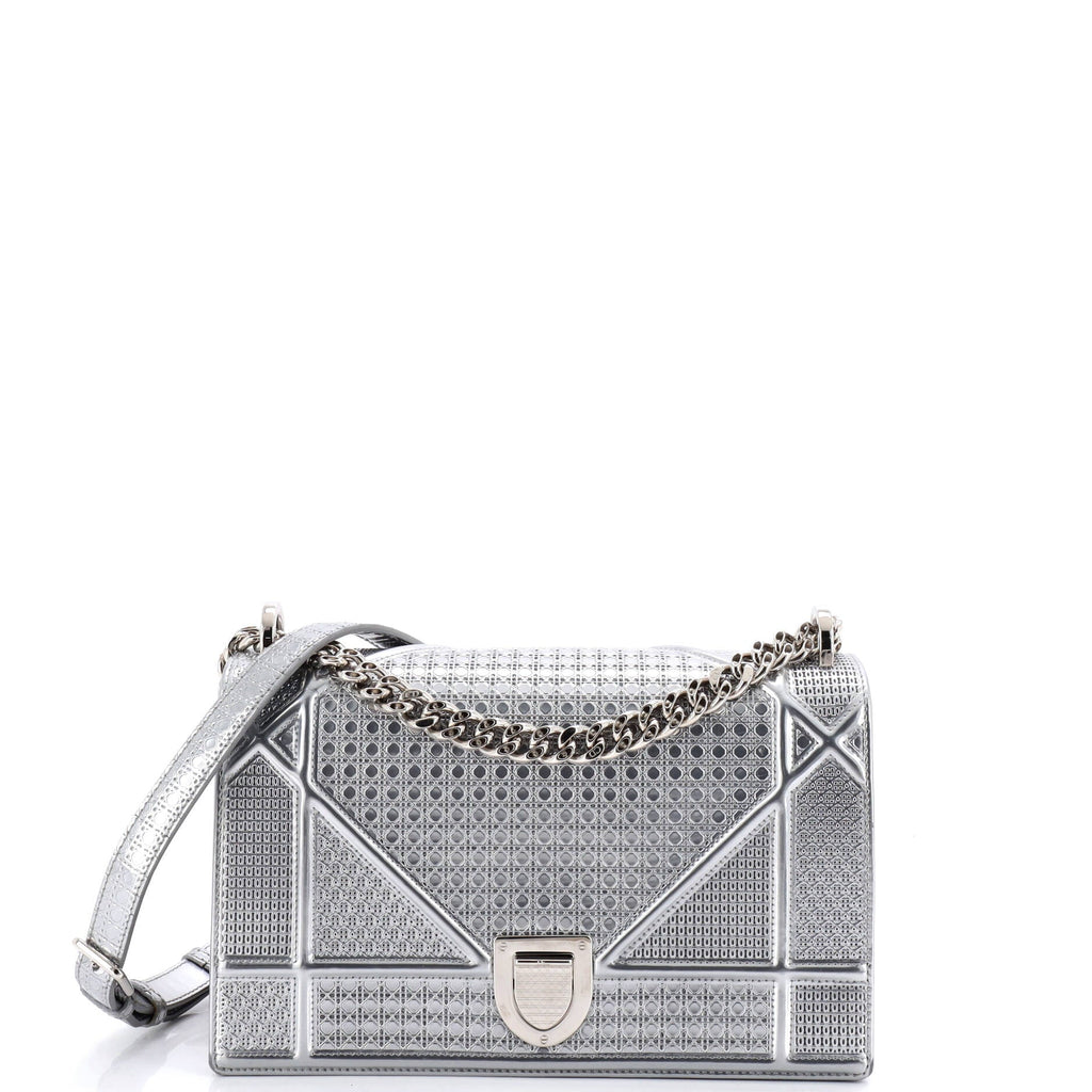 Diorama Flap Bag Cannage Embossed Calfskin Medium