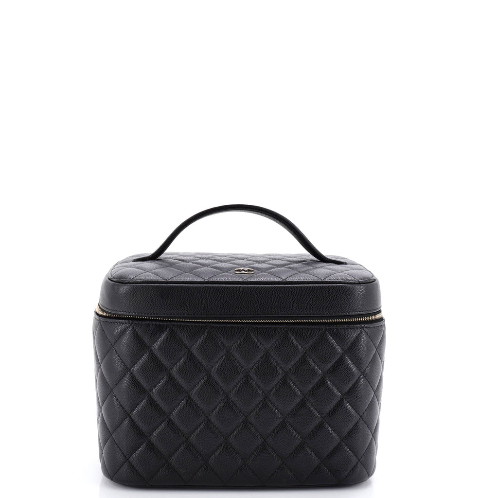 Classic Vanity Case Quilted Caviar Large