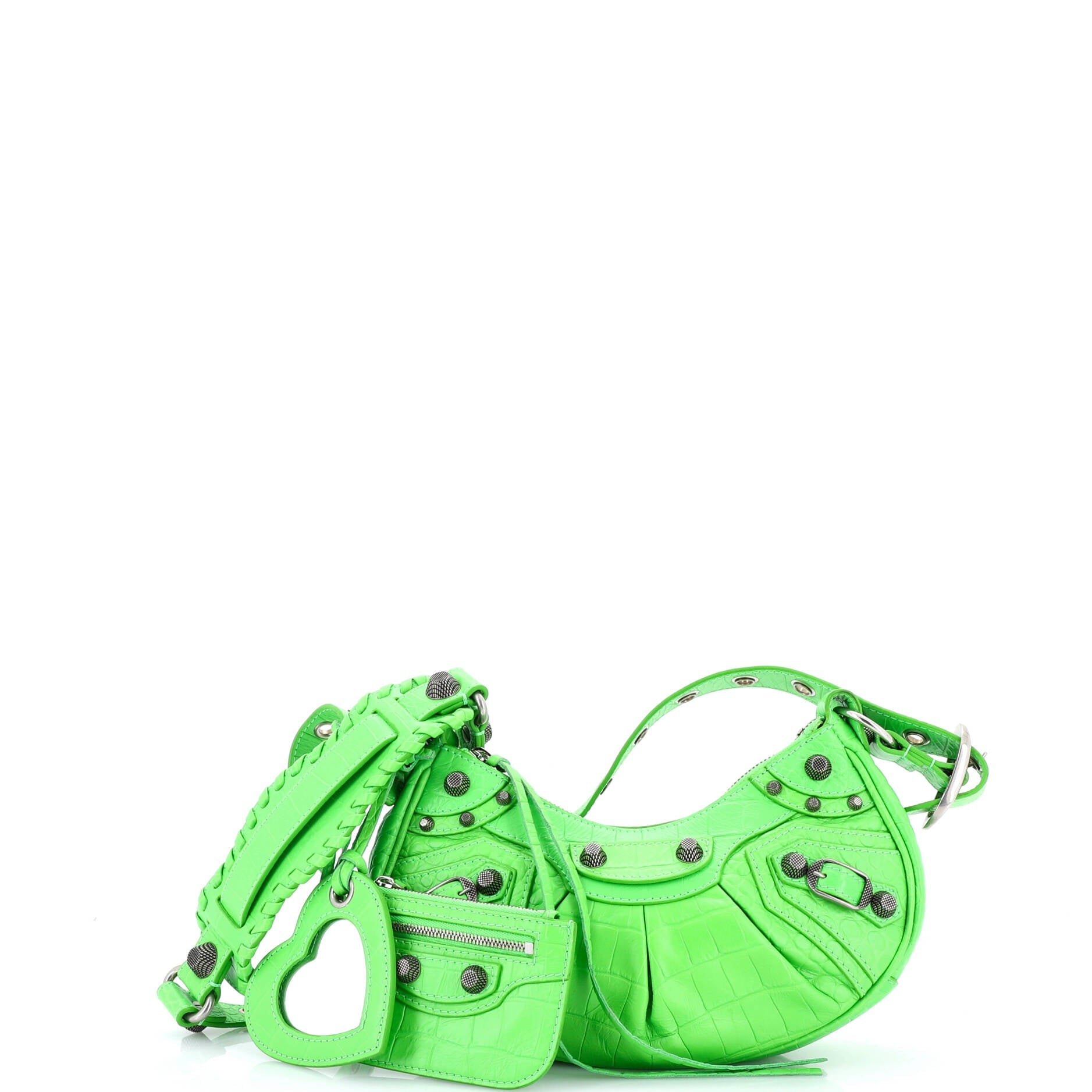 Le Cagole Giant Studs Shoulder Bag Leather XS