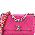 19 Flap Bag Quilted Canvas Medium